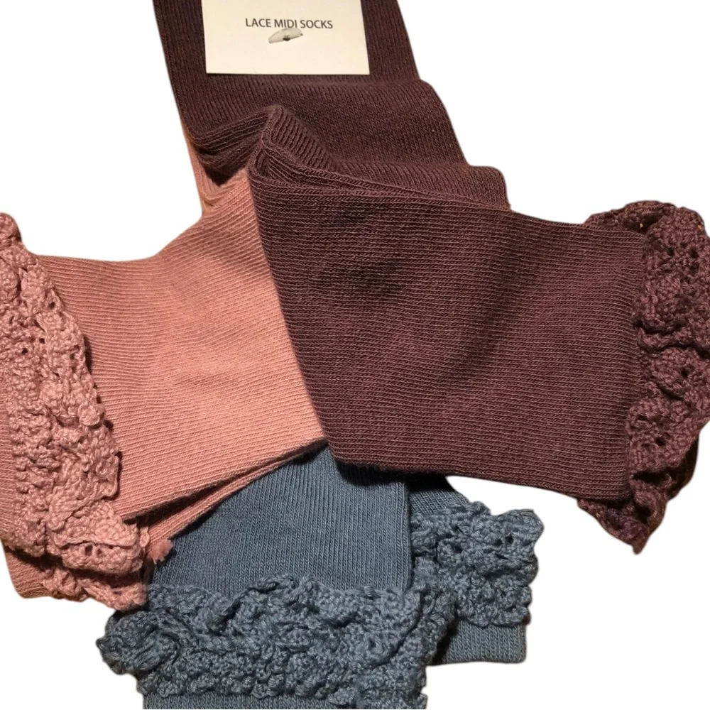 Little Stocking Co | 3-pack Midi Lace Socks Bundle
